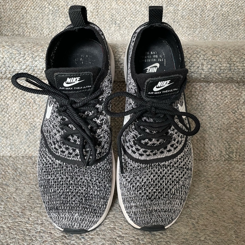 Nike Air Max Thea Ultra FK Athleisure Minimalist Sneakers Black White ‘Oreo’ 8.5 - Picture 7 of 12